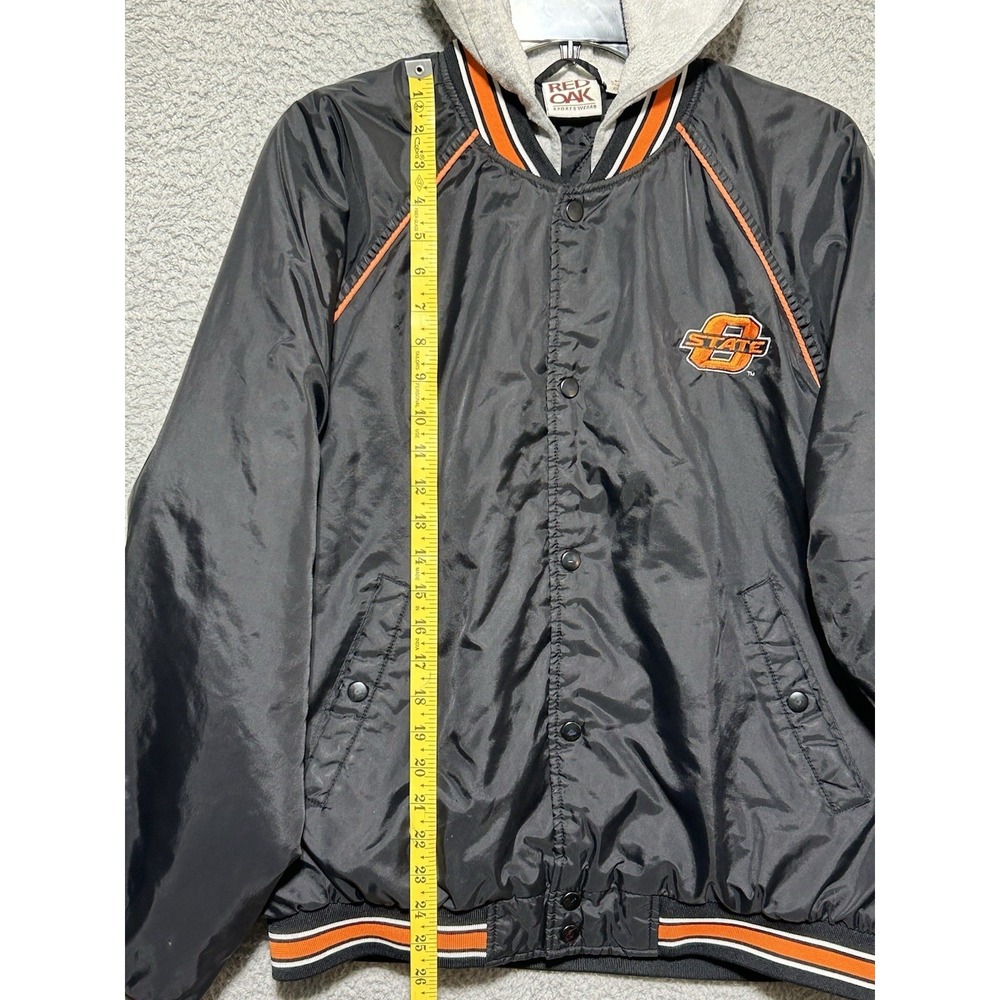 Oklahoma State Cowboys Hooded Jacket Mens L Red Oak Vintage - Picture 4 of 14